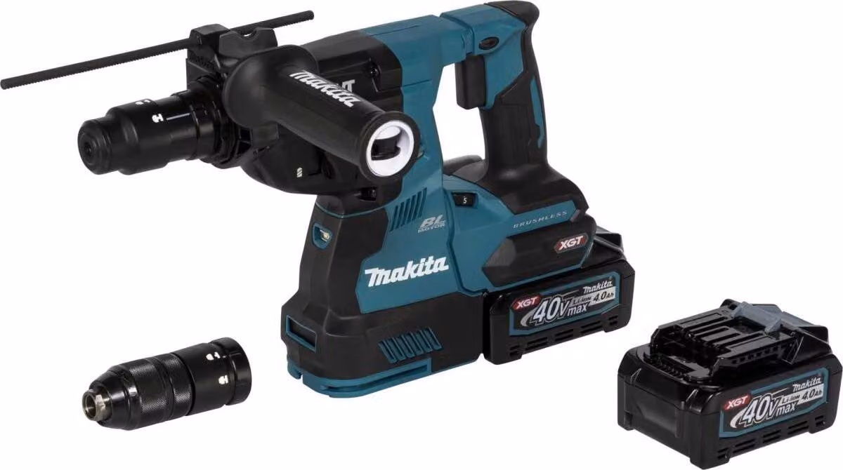 Makita HR004GM201 - trapano a percussione - a batteria - SDS-plus - 2,9 joule - 2 batterie ricaricabili, caricabatterie incluso