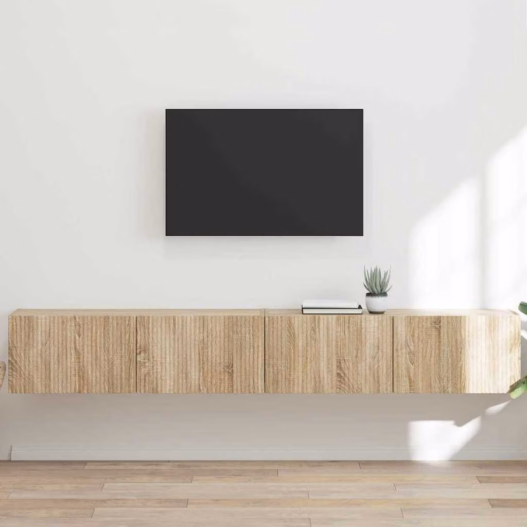 Set di 2 supporti mobili per TV da parete vidaXL in legno ingegnerizzato color Sonoma marrone
