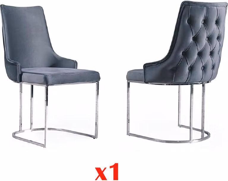 Esszimmer Lehnstuhl Polsterstuhl Stuhl ohne Armlehne Luxus Stühl Wohnzimmer