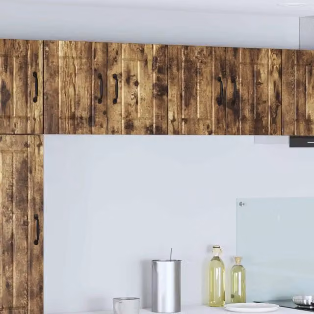 Set di 2 armadi sospesi per cucina vidaXL in legno rovere marrone, L: 60 cm, P: 31 cm, H: 40 cm – 1