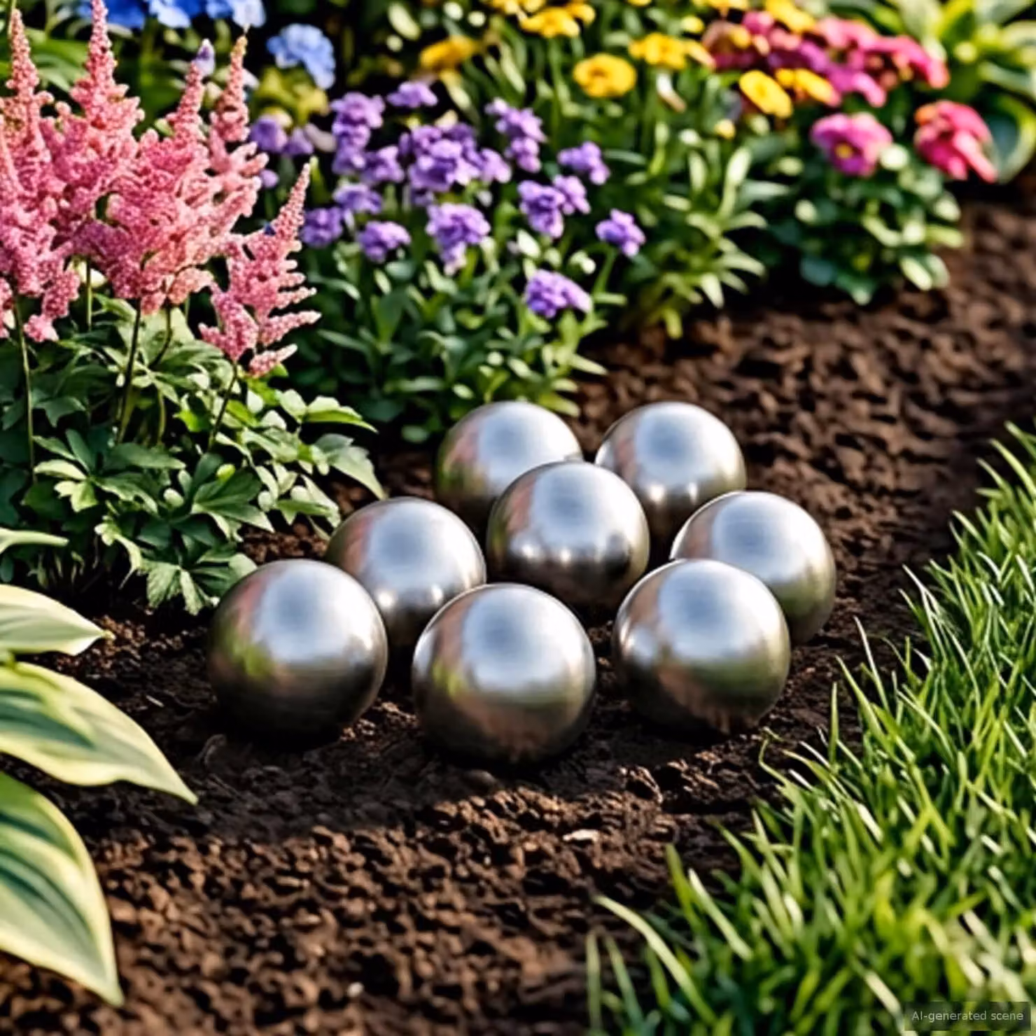 Set di 8 sfere decorative vidaXL in acciaio inossidabile spazzolato, colore argento, Ø 5 cm