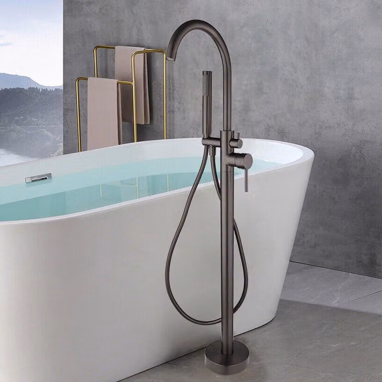Miscelatore per vasca freestanding WeBO Atlanta con doccetta - free-standing