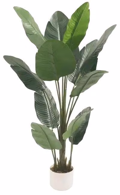 Albero di banane artificiale, decorazione tropicale realistica, utilizzo versatile sia in interni che in esterni, altezza 120 cm