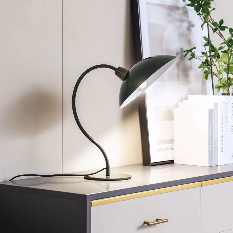 Lampada da tavolo Arvadon Lucande, Verde, Soggiorno / Sala da pranzo, Metallo, Moderno, Lampada da tavolo