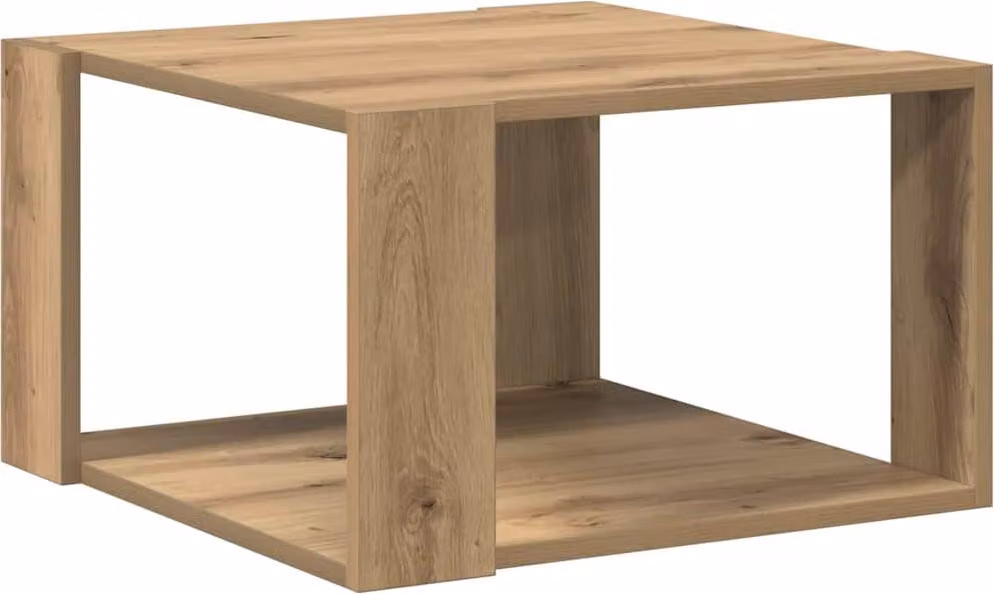 Tavolino da salotto Rovere artigianale 51,5 x 51,5 x 30 cm