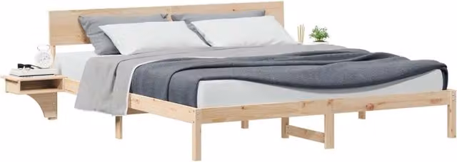 Letto matrimoniale | Letto per adulti | Struttura del letto Marrone 200 x 200 cm Pino massello