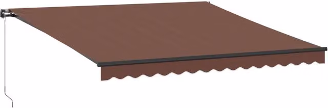 Tenda da Sole | Tenda parasole Retrattile Manuale Marrone 400x350 cm