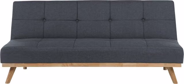 Divano letto Click Clack a 3 posti in soggiorno moderno trapuntato grigio
