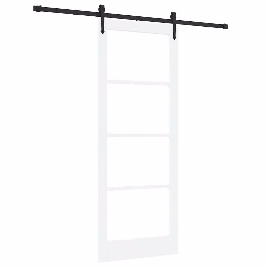 Porta scorrevole minimalist in legno e vetro vidaXL L: 83 cm, H: 211 cm – 2