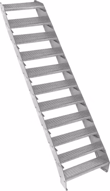 Scala metallica a 11 sezioni regolabile in acciaio zincato color argento MONSTER SHOP Altezza: 60 cm
