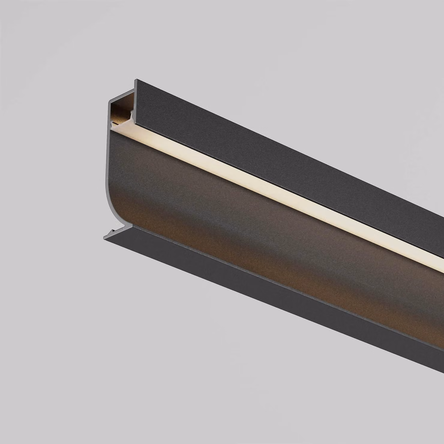 PROFILE A MURO ARELUX PRF123 (TIPO PLINTO) QUADRATO, CON COPRIFINE E ADATTATORE PER STRISCE LED - Biela