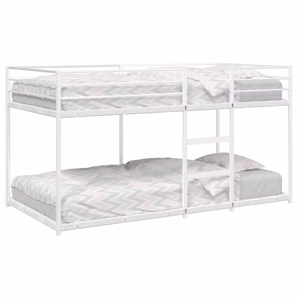 Letto a castello vidaXL in metallo bianco L/P/H: 200 x 100 x 195 cm