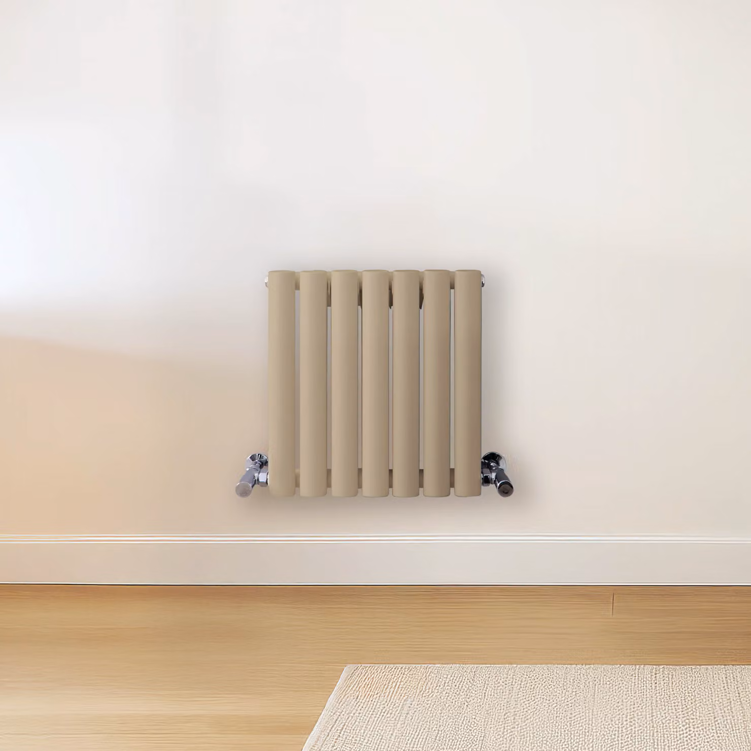 Radiatore di Design Orizzontale Marrone (Elk Marrone) - 400mm x 413mm - Pannello Doppio  - Revive