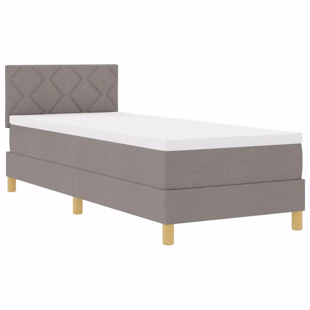 Letto con materasso ibrido Talpa vidaXL in tessuto con illuminazione LED e porta USB, L/P/H: 80 x 200 x 83 cm, Beige o Grigio – 2