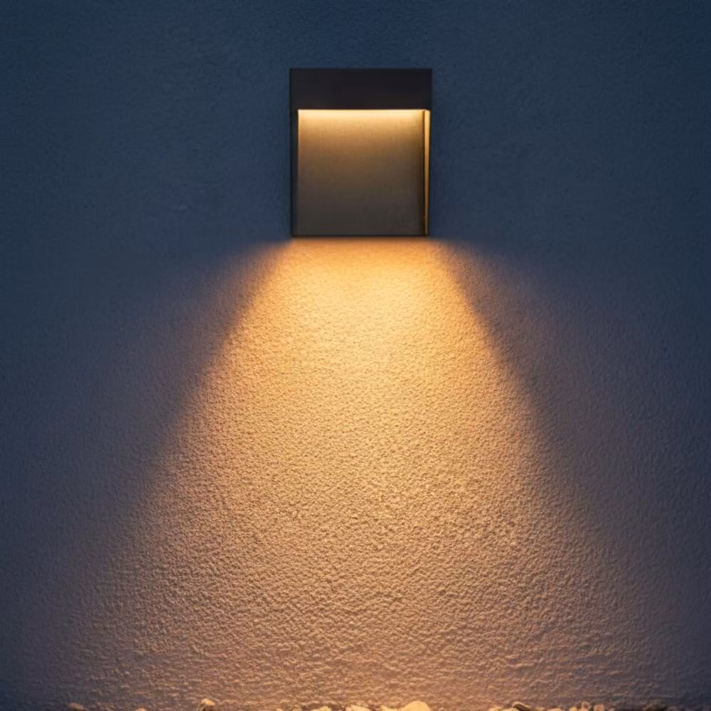 Flatt Applique LED 14W IP65 alluminio antracite Colore della luce commutabile