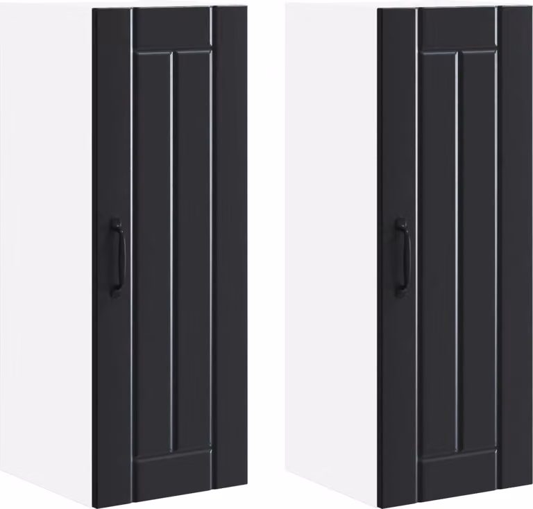 Armadietto a muro LUCCA 2 pcs Nero 30 x 31 x 80 cm