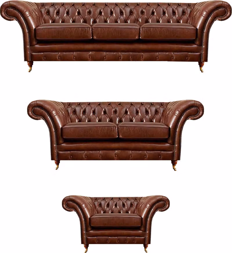 Polstermöbel Couchgarnituren 3tlg Polster Sitz Sessel Chesterfield Sofas