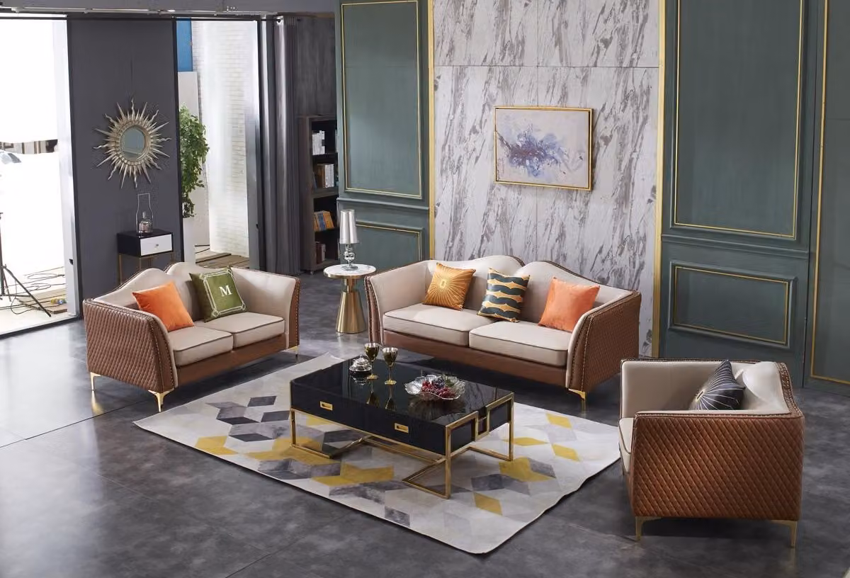 Sofagarnitur 3+1 Sitzer Klassischer Wohnlandschaft Sofas Couchen Polster Möbel