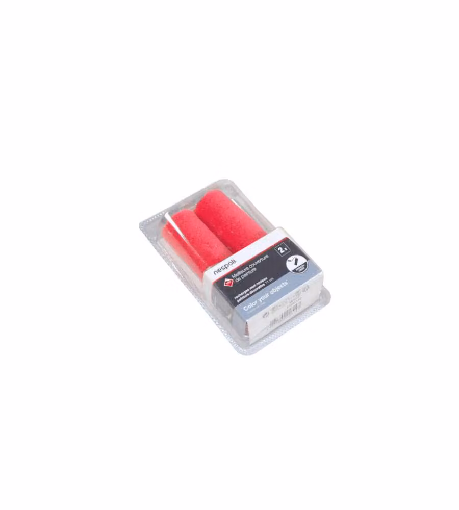 Nespoli Set 2 Ricambi Mini Rullo Teflon 11 cm per Pittura Smalti Acqua