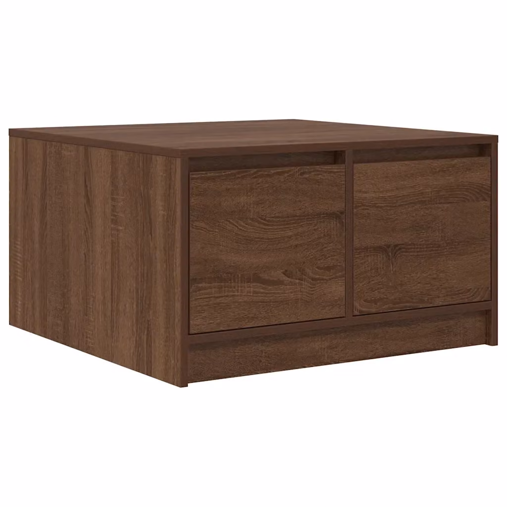 Tavolino da salotto moderno vidaXL in legno rovere marrone con cassetti L: 70,5 cm, P: 70,5 cm, H: 40 cm – 2
