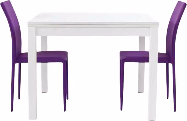 Tavolo moderno estensibile a libro bianco frassino Mobili 2G L/P/H: 100 x 100 x 76 cm