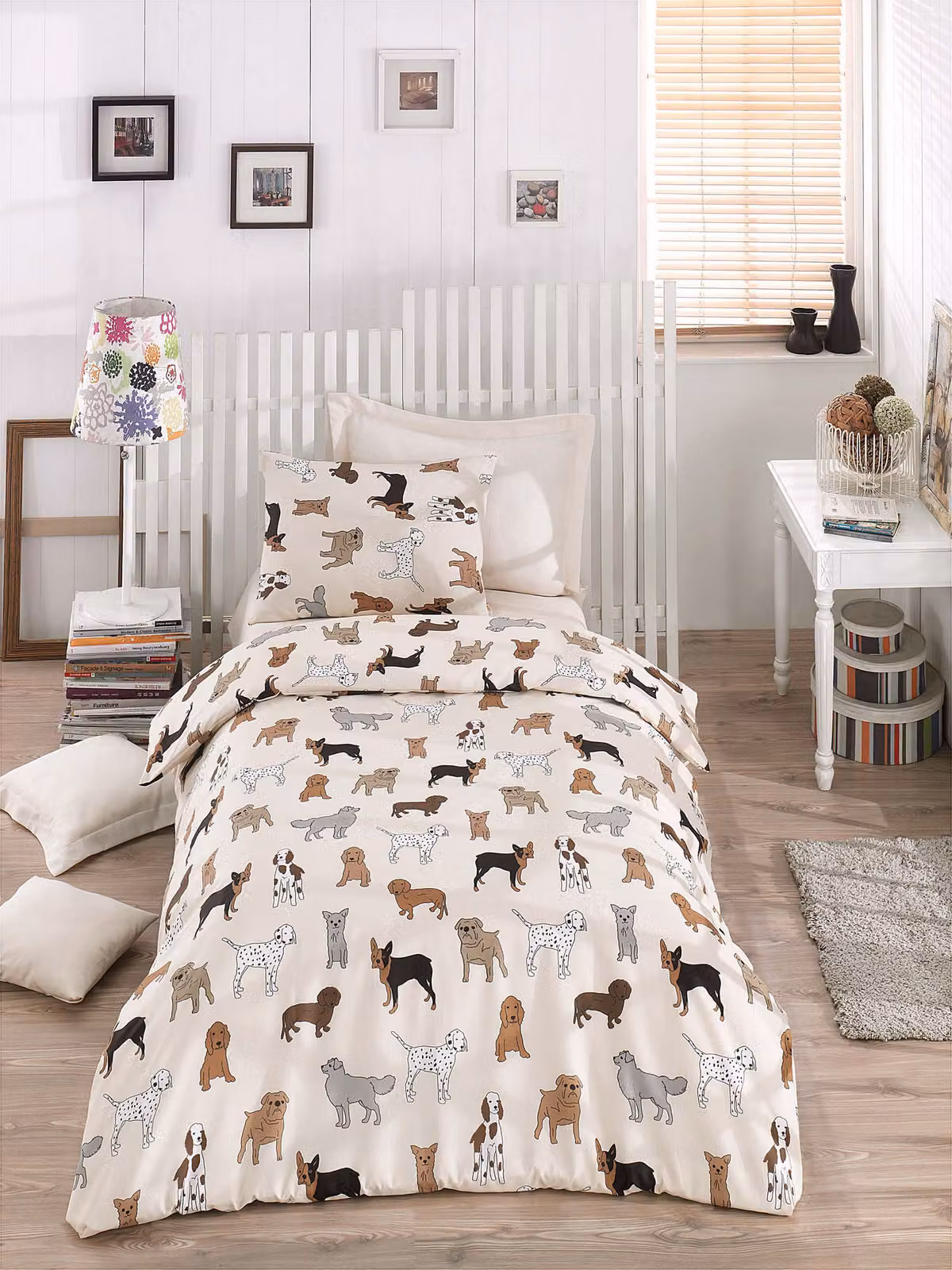 L'Essentiel Linge de Maison, Begonvilla- EPJ1183, crema, piumini, 65% cotone / 35% poliestere