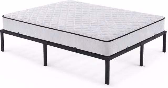 Struttura Letto Pieghevole in Metallo con Materasso Rete a Doghe 140x190 cm Nero Letto per Ospiti 9 Gambe 20 Doghe