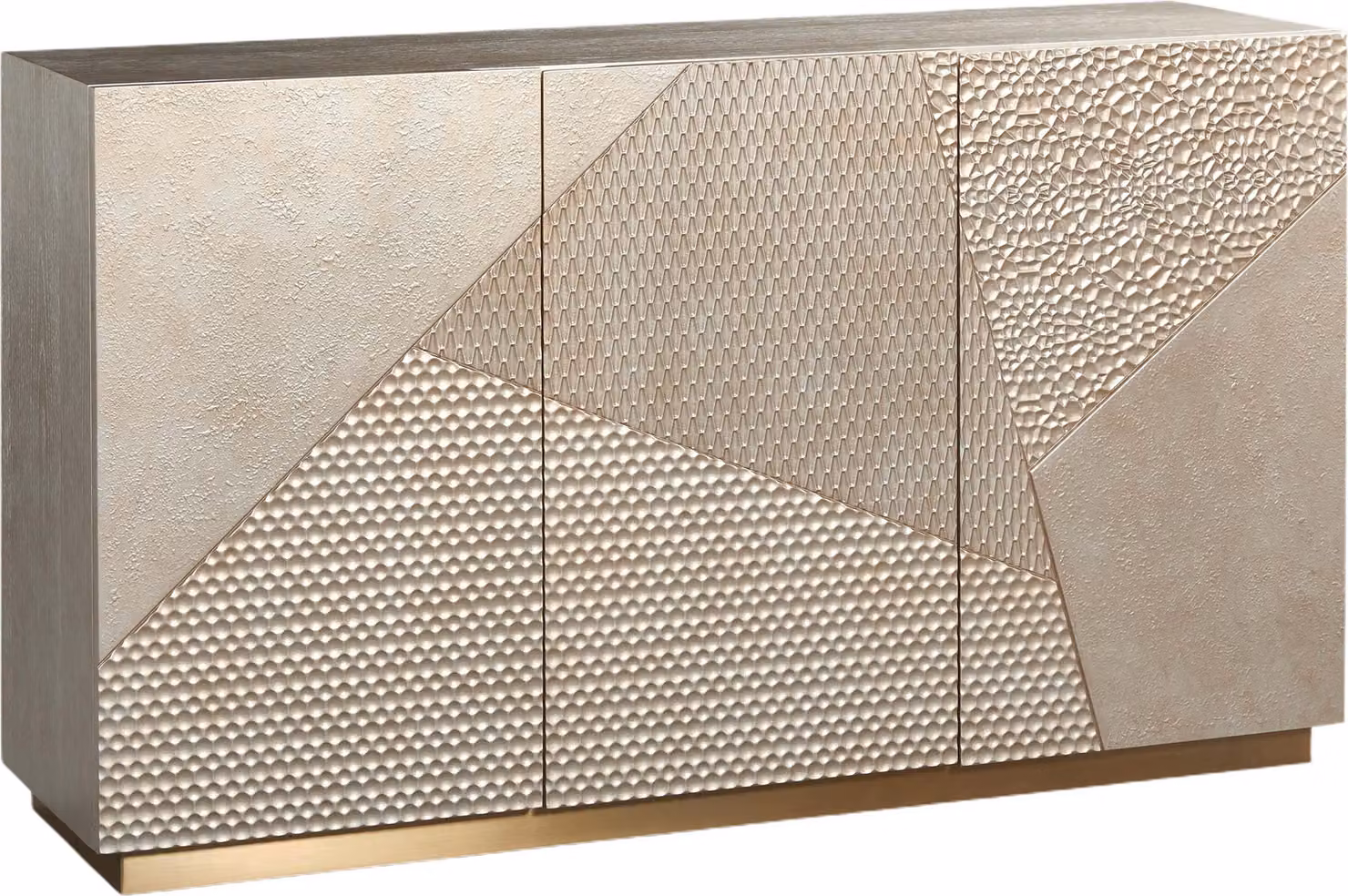 FURNLUX Credenza Stilig Gold 150cm / Colore principale: Giallo / Dimensioni: 150 x 86 x 40 cm
