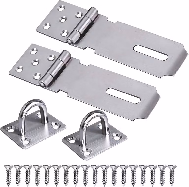 Solidchoice - 2 pezzi di serratura a molla in acciaio inossidabile per la sicurezza di porte e cancelli
