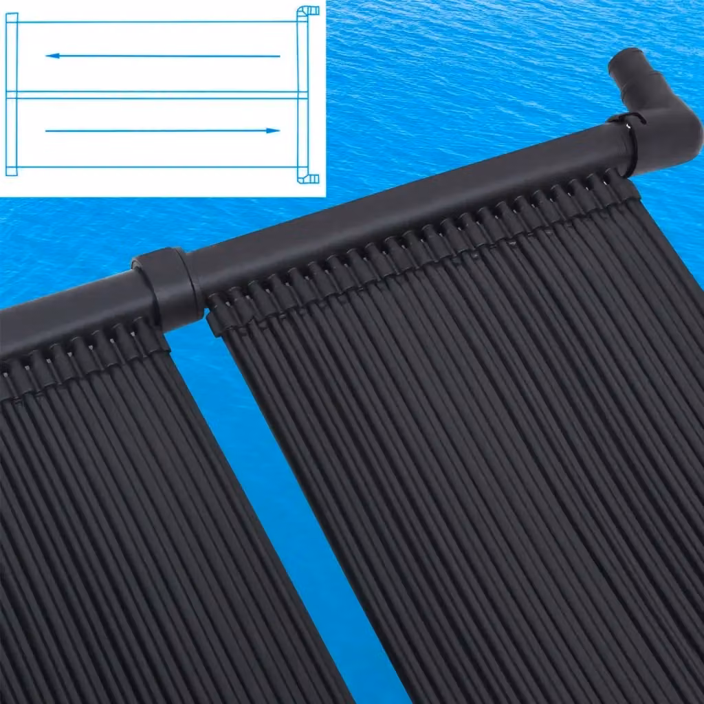 Set di 6 Pannelli Solari Riscaldatori per Piscina Videx in Plastica Nera L: 310 cm, H: 80 cm – 2