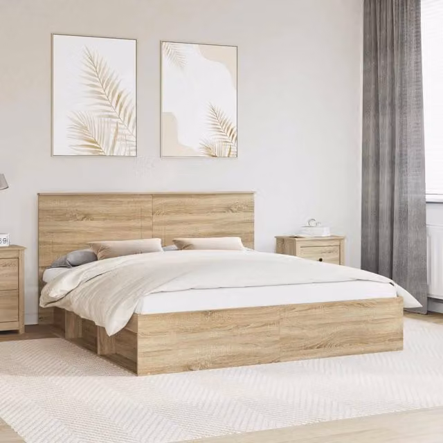 Struttura del letto Sonoma 200 x 200 cm Pino massello 3409311