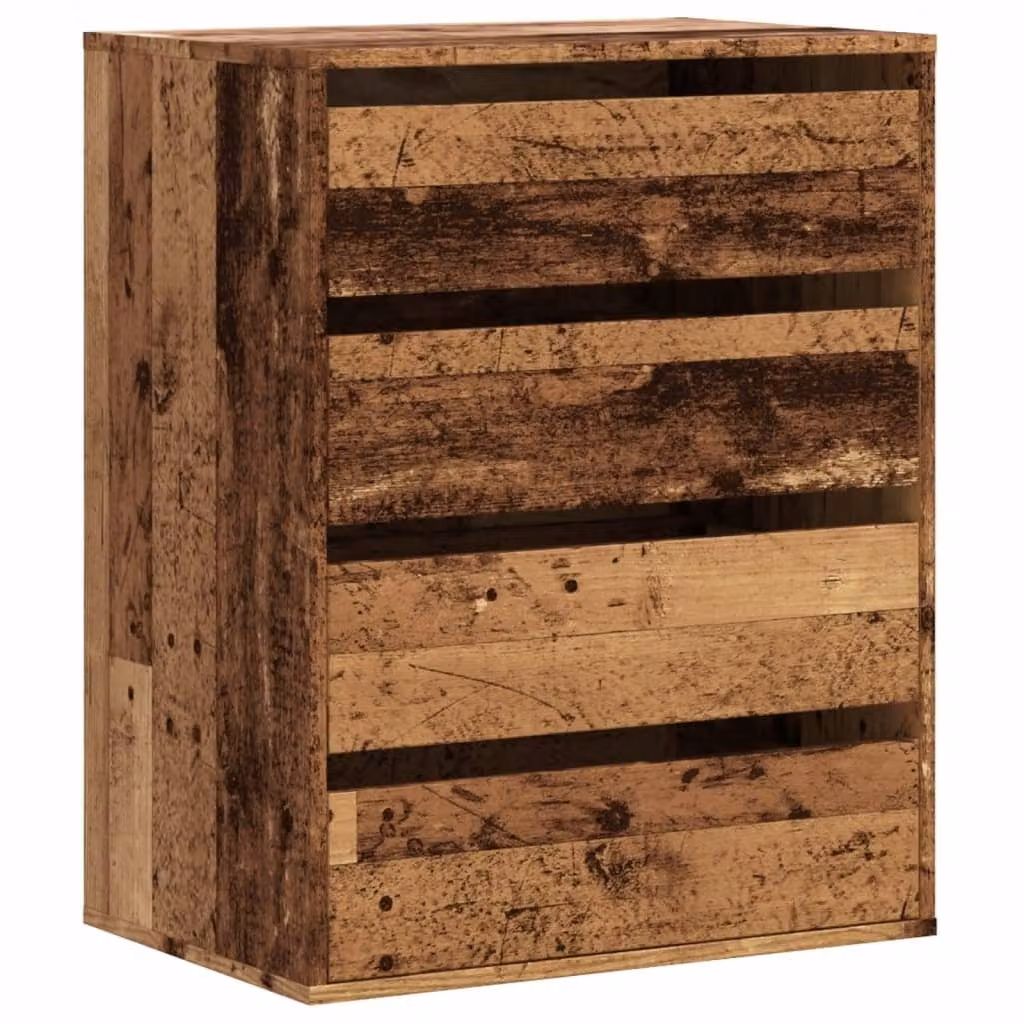 Cassettiera Angolare Legno Antico 60x41x76 cm Legno Multistrato
