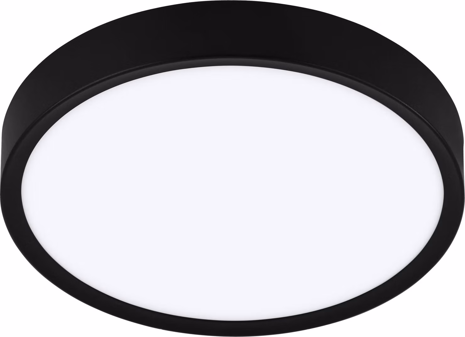 Plafoniera Contemporanea Musurita Policarbonato Nero Luce Led Integrato 14,6W