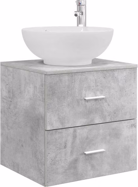Mobile Lavabo | Armadio Lavabo da Parete Grigio Cemento 49,5 x 44,5 x 66,5 cm