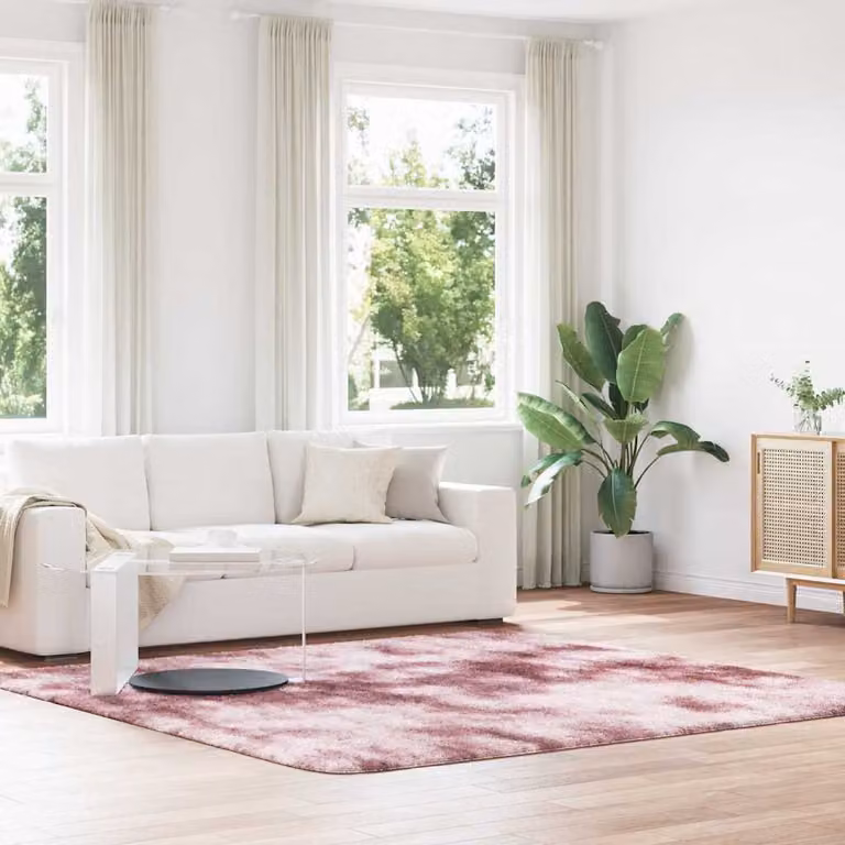 Tappeto Shaggy a Pelo Lungo vidaXL NAVARRA Rosa Antico L/P: 240 x 240 cm