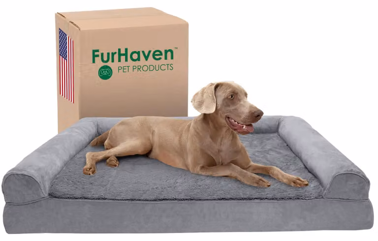 Cuccia rinfrescante per cani di grandi dimensioni, marca Furhaven, con gel refrigerante e rotoli per il collo removibili
