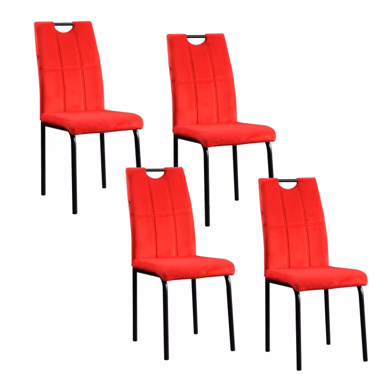 Set di 4 sedie Denton Velvet