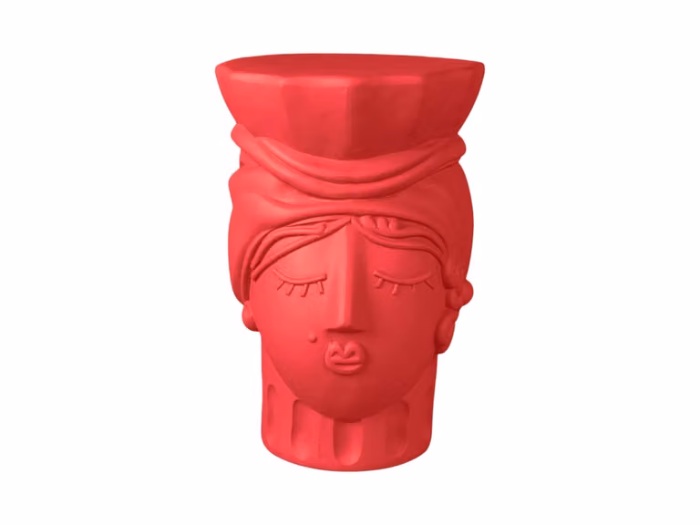 Testa di Moro Terracotta Stool Donna - Rosa