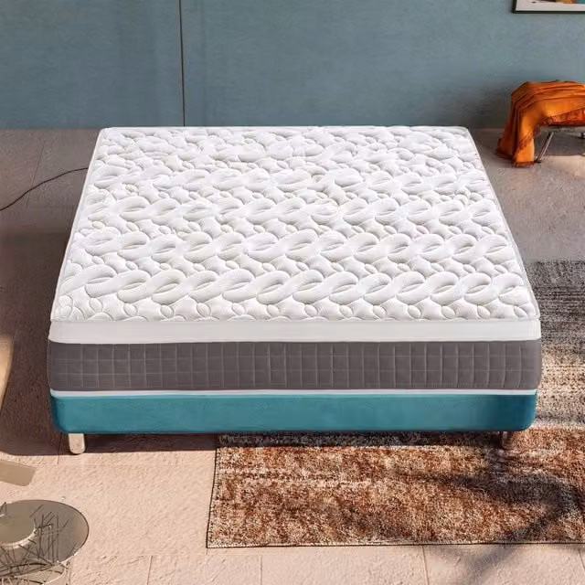 Materasso Singolo KingDream Hybrid con Molle Indipendenti, Memory Foam e Rivestimento Sfoderabile, Multicolore, L: 90 cm, P: 200 cm, H: 25 cm