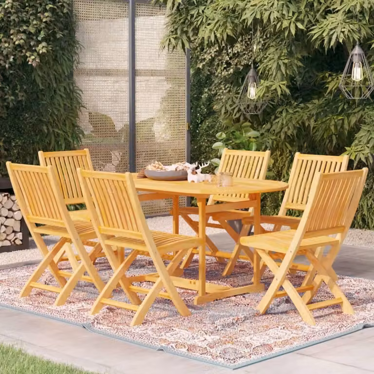 Maison Exclusive - Set da Pranzo da Giardino 7 pz in Legno Massello di Teak