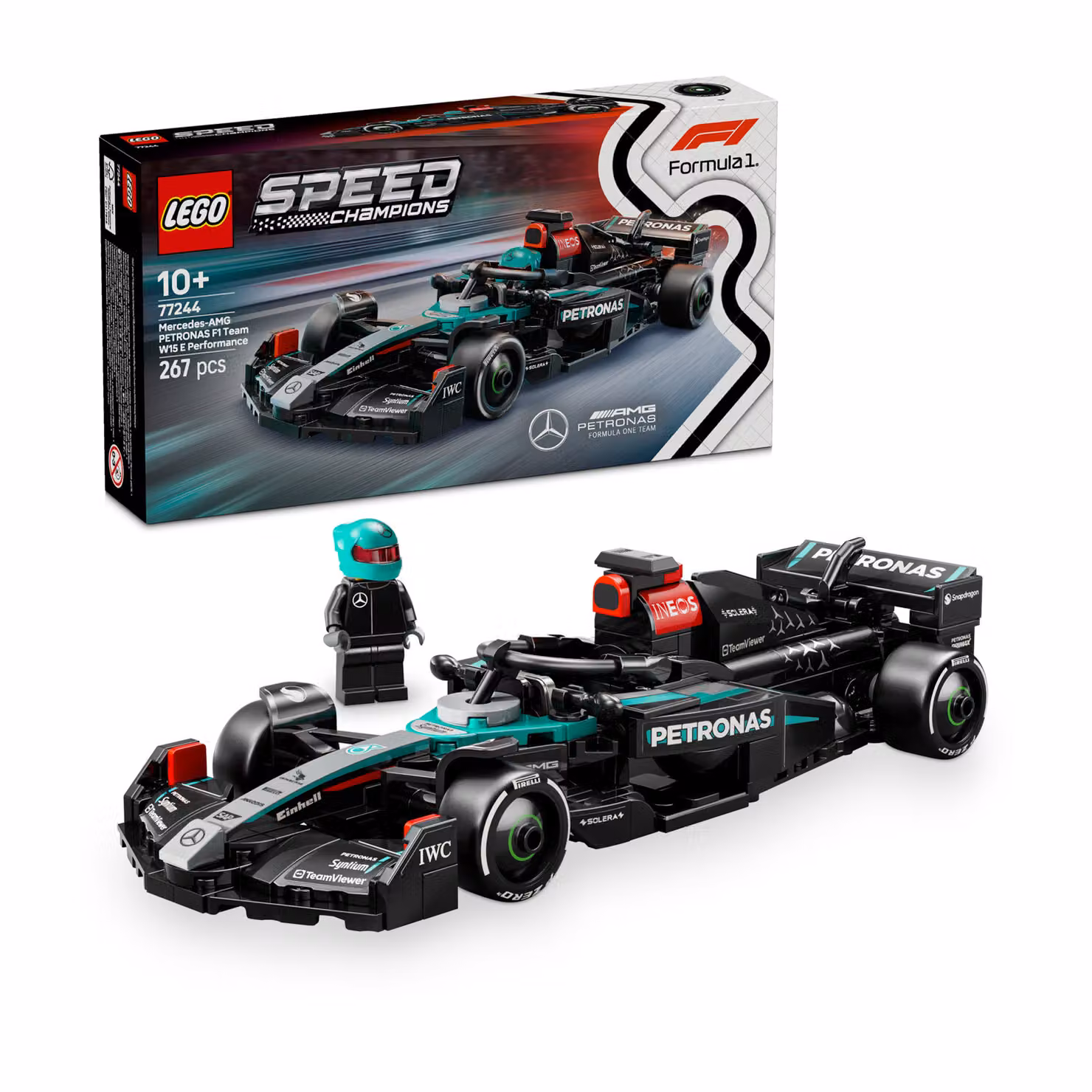 LEGO Speed Champions Auto da corsa Mercedes-AMG F1 W15, 77244, Nero – 4