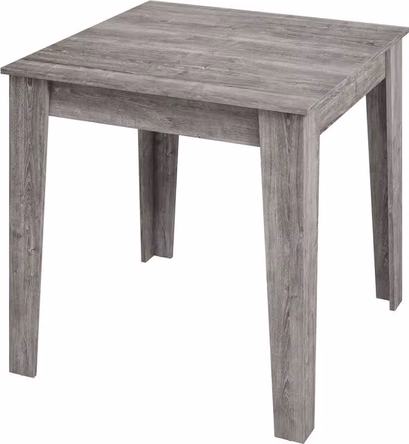 Tavolo da pranzo quadrato HOMCOM per 4 persone, design moderno in effetto legno grigio, L/P/H: 80 x 80 x 75 cm