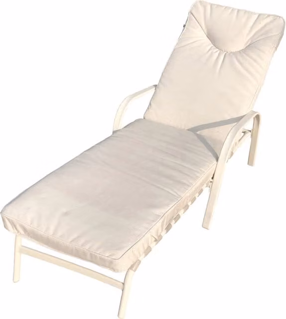 Lettino Giove Lounger Crema Opaco 022300 2 Pezzi