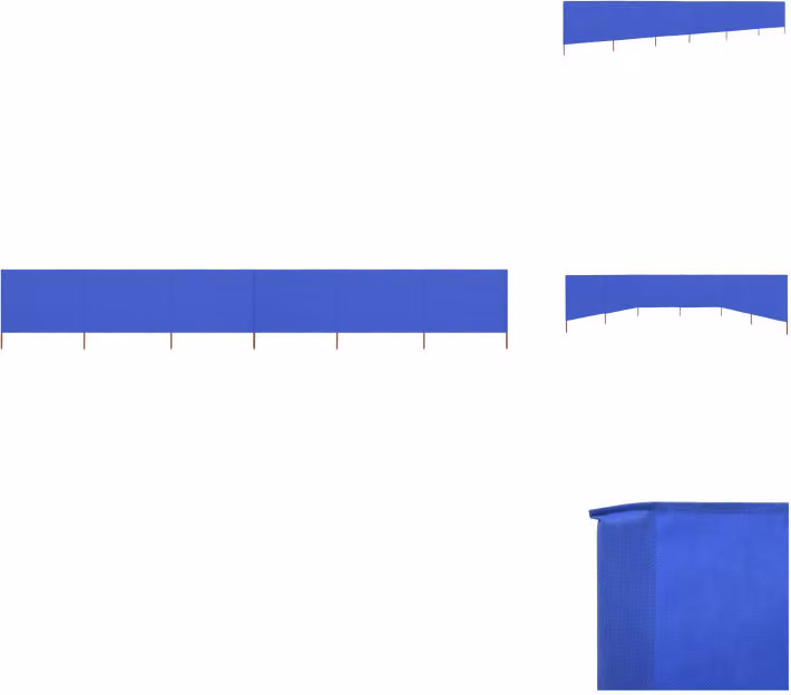 vidaXL Tessuto frangivento 6 pezzi 800 x 160 cm Azzurro -  Ombrelloni e protezioni solari