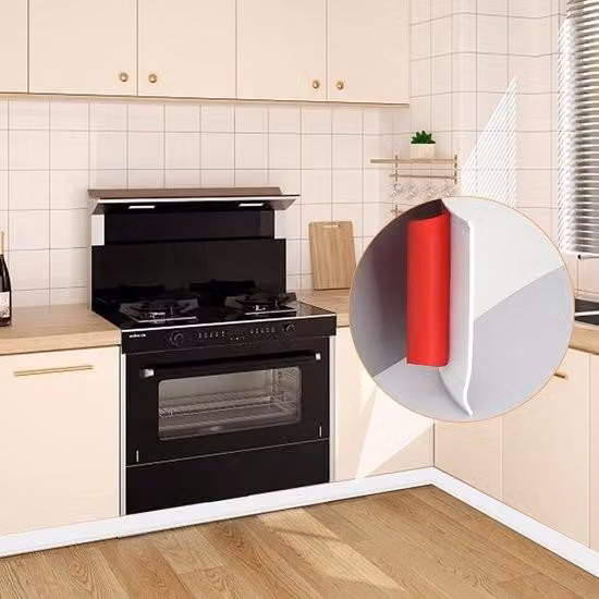 Battiscopa morbido e autoadesivo in PVC - larghezza 10 cm - supporto autoadesivo - per cucina e bagno - 5 metri