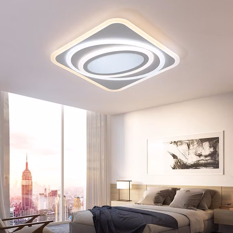 Plafoniera LED 094 con telecomando Colore luce/luminosità regolabile Plafoniera LED dimmerabile Illuminazione (094 50x50cm 68W)