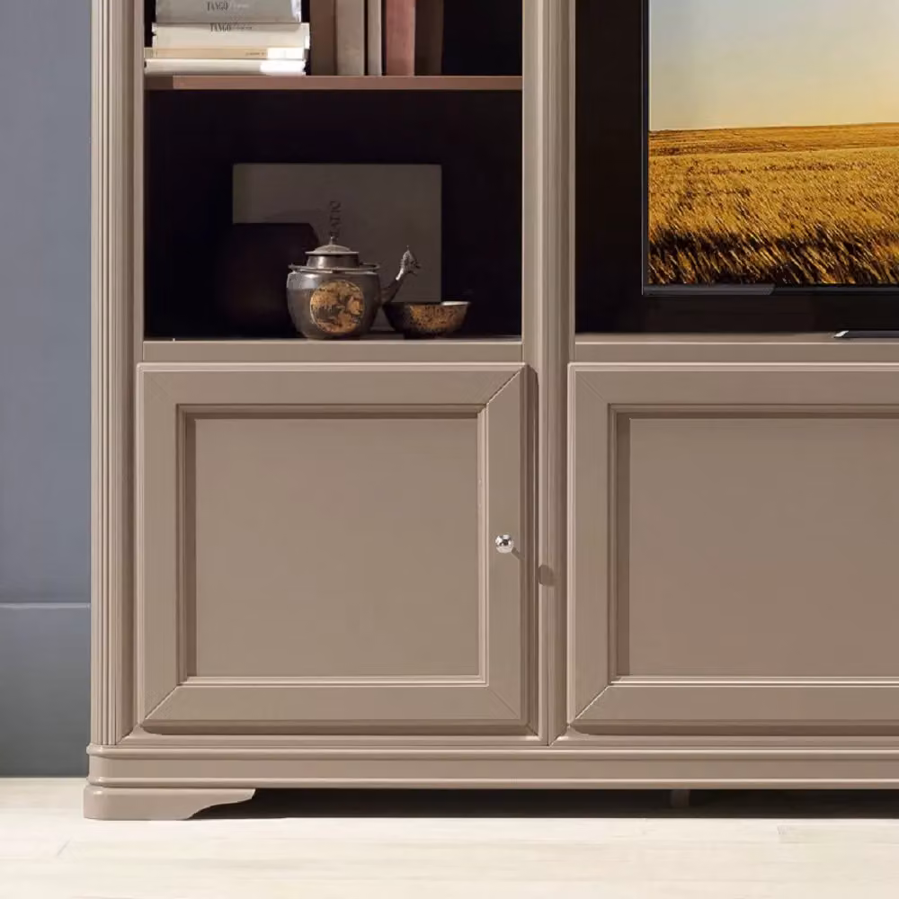 Libreria porta TV classica in legno Mobili 2G L/P/H: 257 x 48 x 225 cm – 3