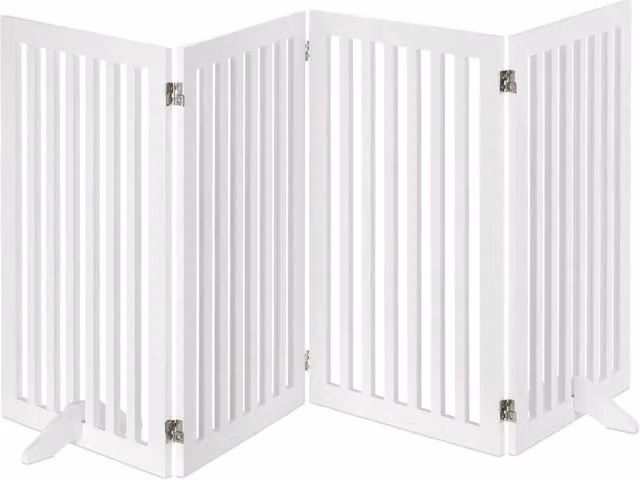 Barriera di protezione regolabile per animali 91,5 x 51 x 2 cm stabilizzazione interna stile essenziale in MDF bianco 13_0007507