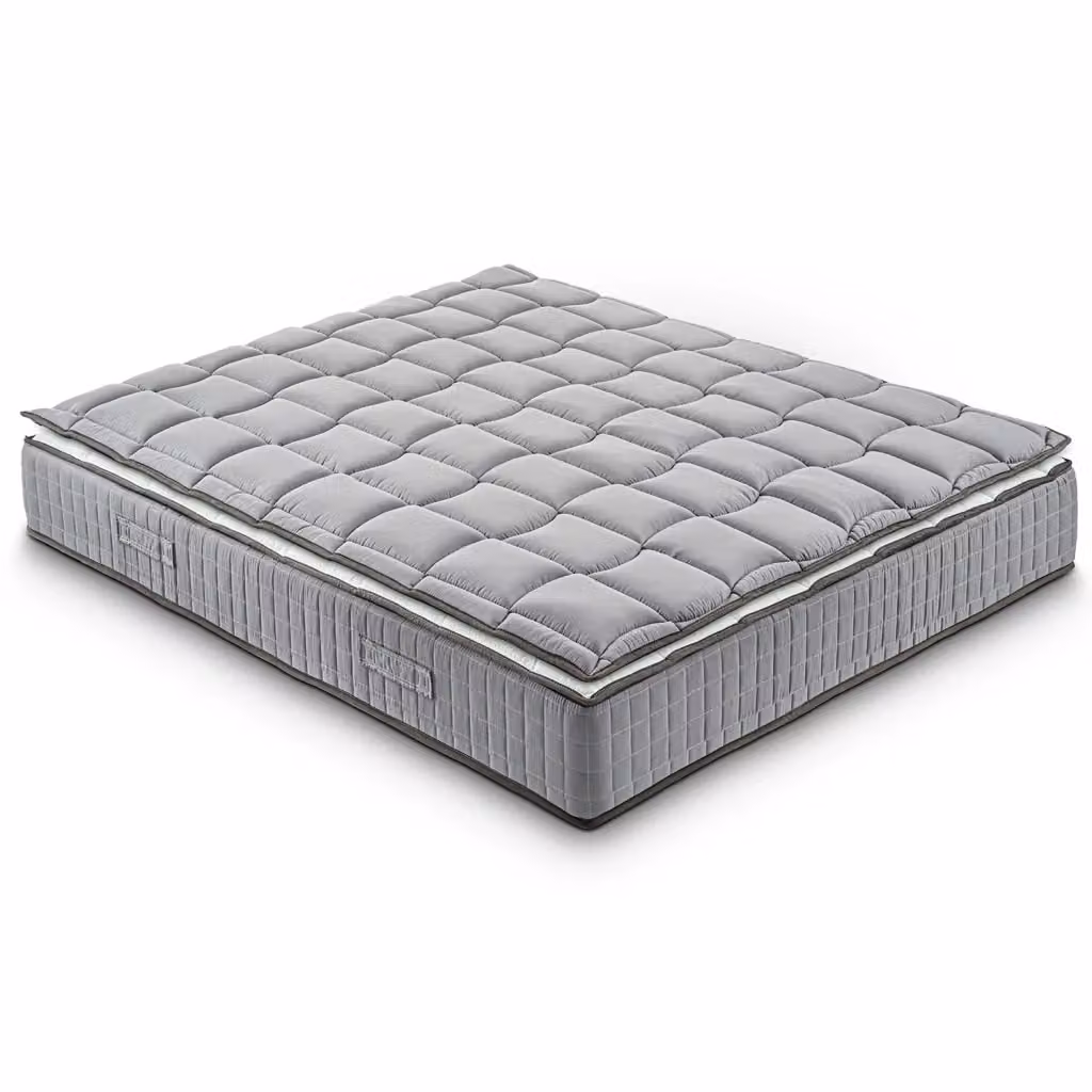 Materasso Singolo Ibrido MaterassieDoghe Grigio con Copertura Antibatterica e Sfoderabile L: 70 cm, P: 200 cm, H: 27 cm – 2