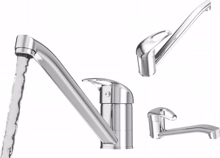 Granitan - Rubinetto per lavabo - Rubinetto da bagno - orientabile - cromato - Rubinetto per lavabo - FLUX